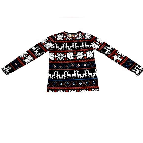 ViCherub Girls 2-Piece Thermal Underlayer Set, Holiday Pattern, Size XL - Picture 2 of 5